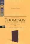 KJV Thompson Chain Reference Bible, Handy Size, Comfort Print, Leathersoft Burgundy indexed
